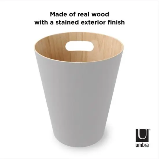 Umbra 2gal. Woodrow Trash Can Gray {4}
