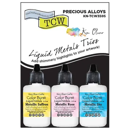 Ken Oliver Liquid Metal Precious Alloys Watercolor Set {1}