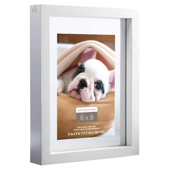 Expressions&trade; 6" x 8" White Float Frame by Studio D&eacute;cor&reg; {6}