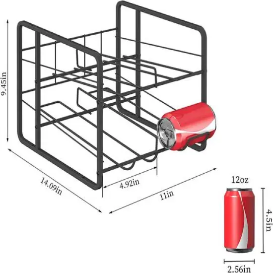 NEX&trade; 12oz. 20-Can Capacity Black Beverage Organizer and Dispenser {3}