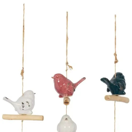 White Stoneware Coastal Windchime Set {4}