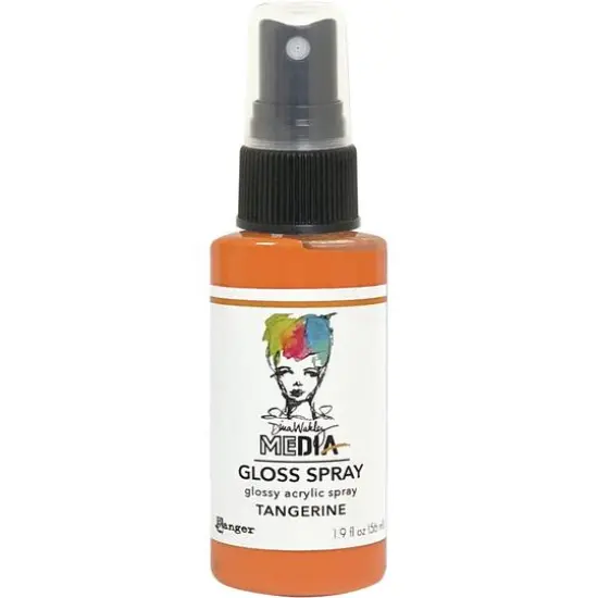 Dina Wakley Media Gloss Spray Tangerine {1}