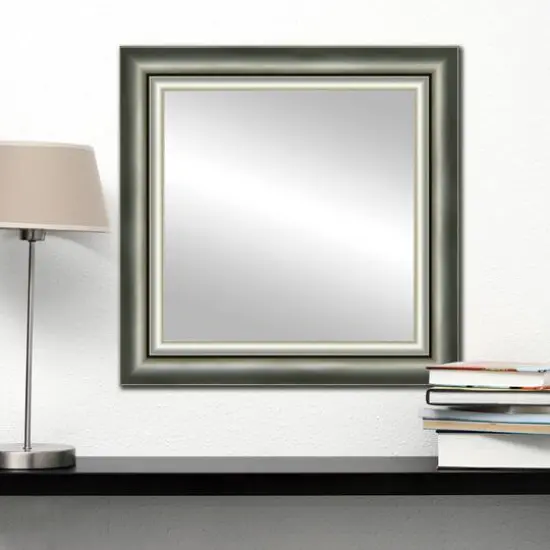 Timeless Frames&reg; Cassia Champagne 12" x 12" Framed Mirror {4}