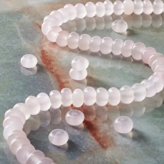 Rose Quartz Rondelle Beads, 6mm by Bead Landing&trade; {3}