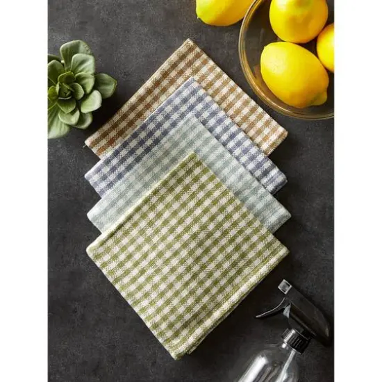 DII&reg; Lakehouse Check Heavyweight Dishcloths, 4ct. {8}