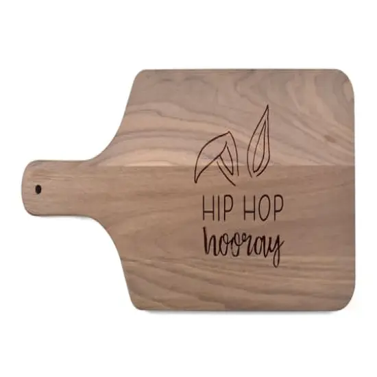 Hip Hop Hooray 17" x 8" Walnut Paddle Cutting Board {1}