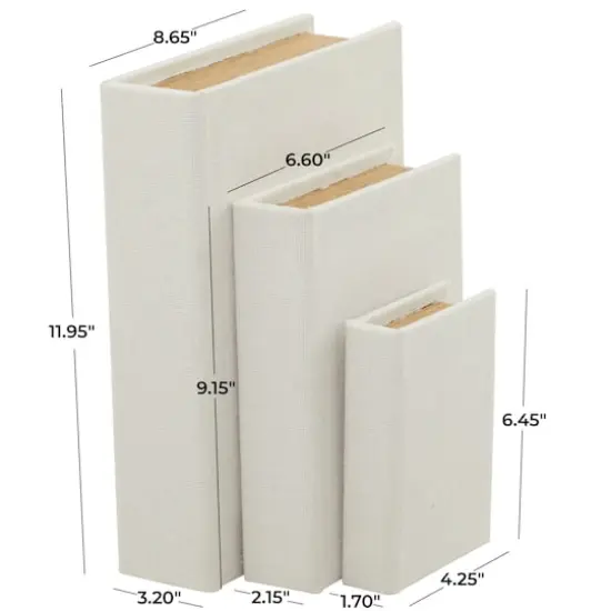 White Linen Faux Book Box Set {7}