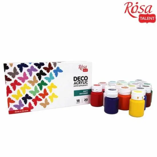 Rosa Talent Deco 18 Color Matte Acrylic Paint Set {6}