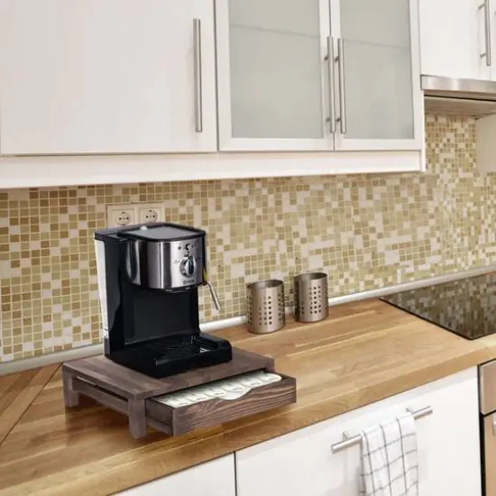 NEX&trade; 36-Pod Dark Brown Wood K-Cup Coffee Pods Holder {6}