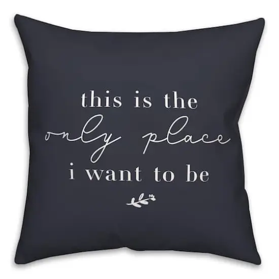 18" x 18" Only Place Versatile Throw Pillow Navy {1}