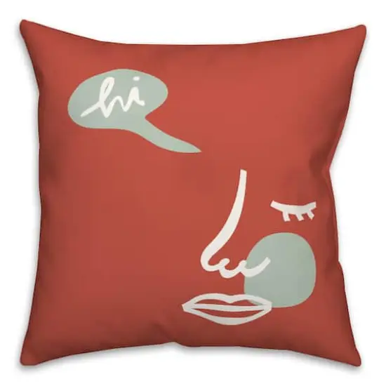 Hi Abstract Figure Throw Pillow {3}