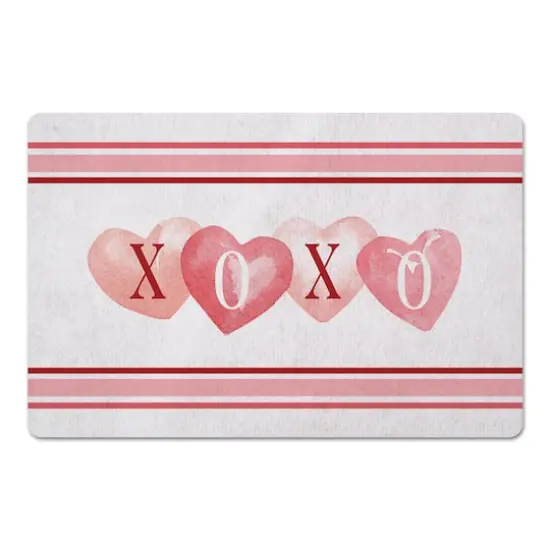 XOXO Hearts & Stripes 27" x 18" Floor Mat {1}