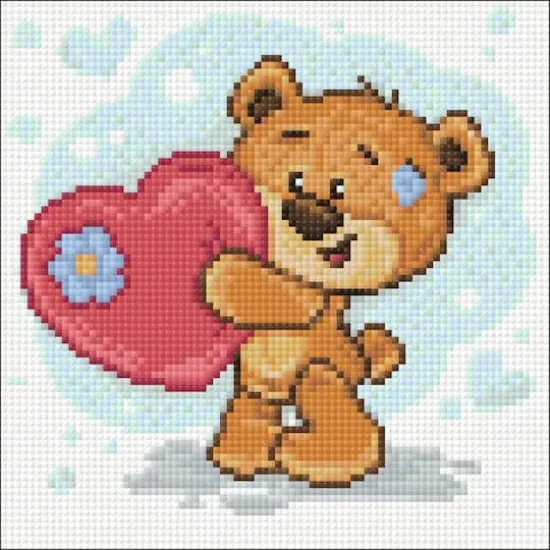 Crafting Spark Bear with a Heart Diamond Painting Kit {1}