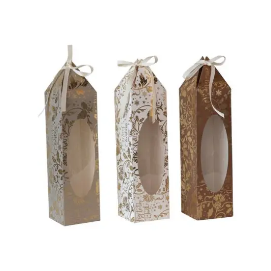 Hello Honey&reg; 15" Gold Foil Floral Paper Gift Box with Window Set {5}