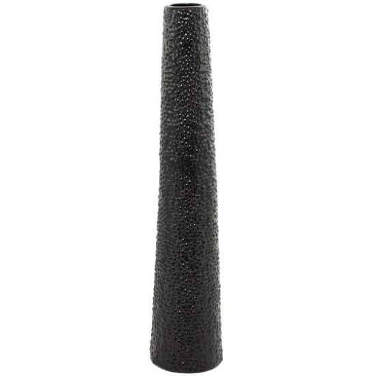 Modern Ceramic Vase with Bubble Texture Black {1}
