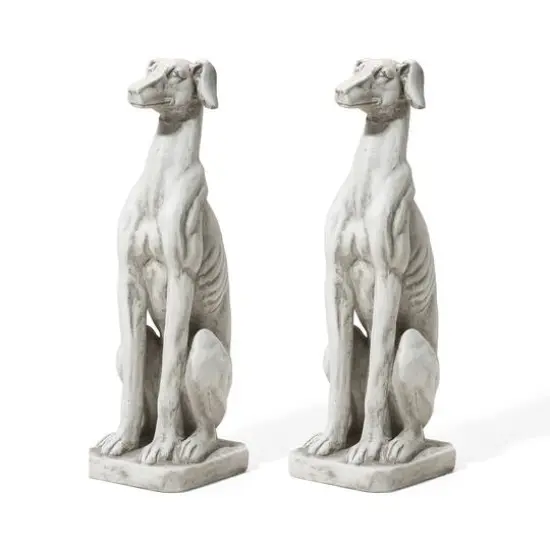Glitzhome&reg; 32" Sitting Dog Garden Statues, 2ct. {1}