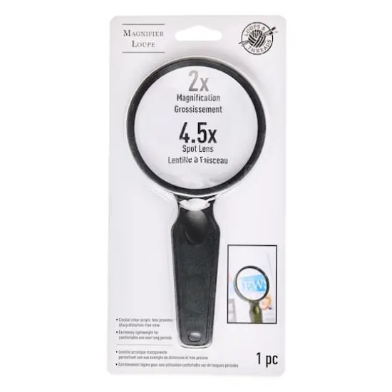 2x to 4.5x Bifocal Lens Hand Magnifier by Loops & Threads&reg; {1}