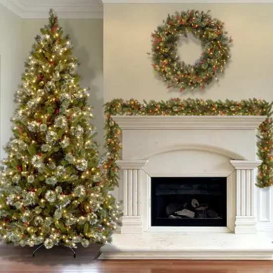 7.5ft. Pre-Lit Wintry Pine&reg; Artificial Christmas Tree, Clear Lights {5}