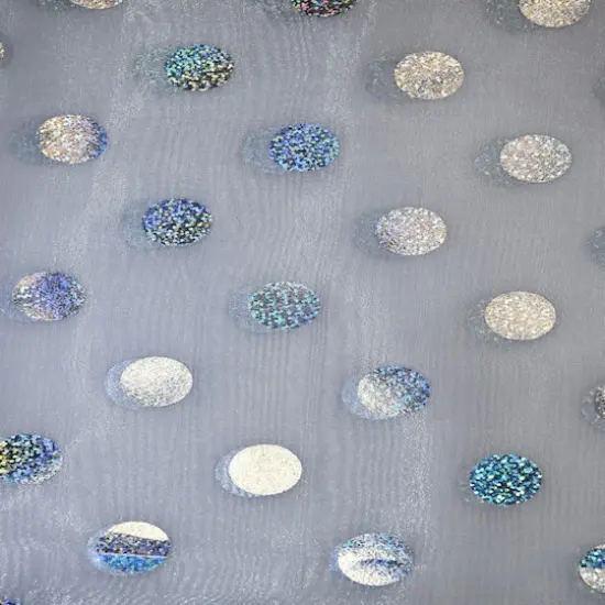 Feldman White with Silver Foil Polka Dots Organza {4}