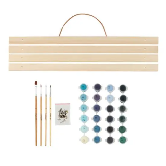 16" x 20" House on Hill Paint-by-Number Kit with Wood Display Hanger by Artist's Loft&reg; {5}