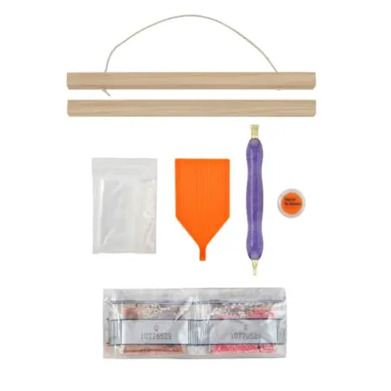 8" x 10" Moon Bats Diamond Art Kit with Magnetic Frame by Make Market&reg; {4}