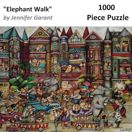Hart Puzzles Elephant Walk by Jennifer Garant 1,000 Piece Jigsaw Puzzle {3}