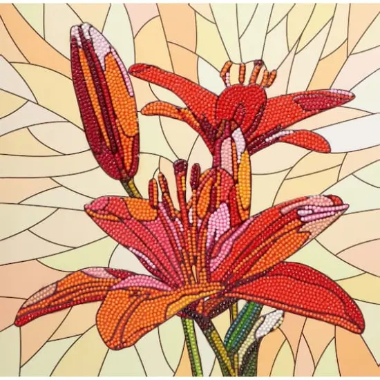 Diamond Art&reg; Stain Glass Lily Intermediate Kit {1}