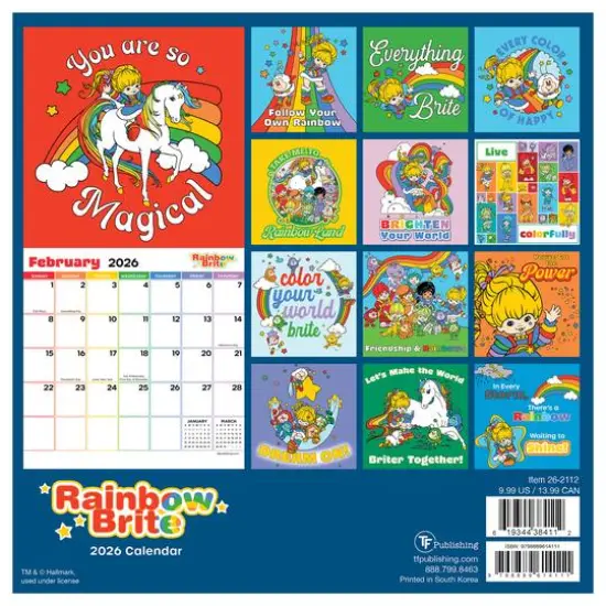 2026 Rainbow Brite Mini Calendar {6}