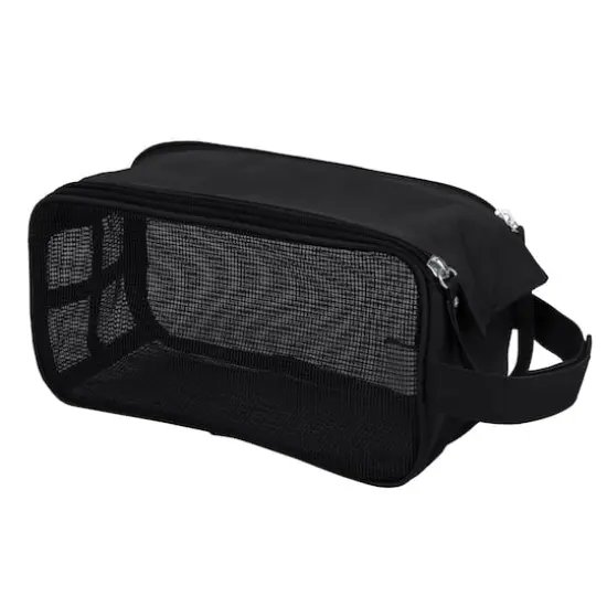 Simplify Black Hanging Mesh Toiletry Bag {7}