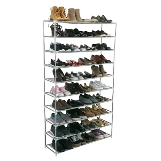 Simplify Gray 50 Pair Shoe Rack {7}