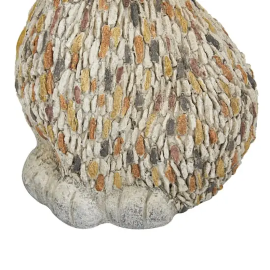 12" White Stone Farmhouse Dog Garden Sculpture {4}