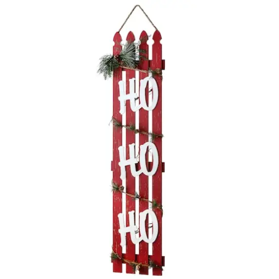 4ft. Red & White Ho Ho Ho Wall Sign {1}