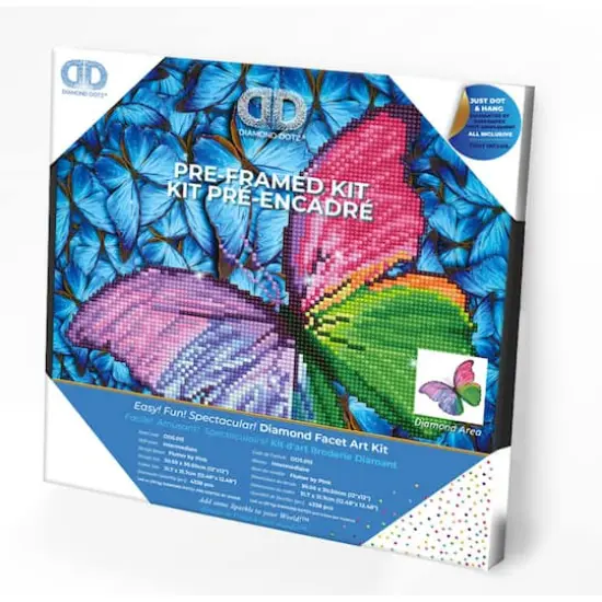 Diamond Dotz&reg; Intermediate Flutter by Pink with Frame Diamond Painting Kit {4}