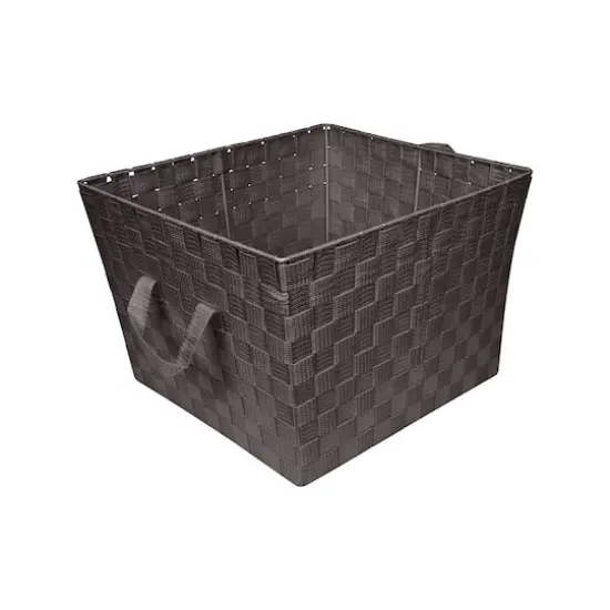 Simplify Large Woven Storage Bin Chocolate {1}