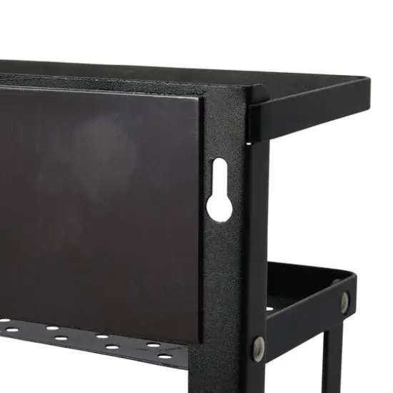 Household Essentials Metal Organizer with Paper Towel Holder Black {6}