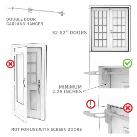 Village Lighting Brown Double Door Garland Hanger {7}