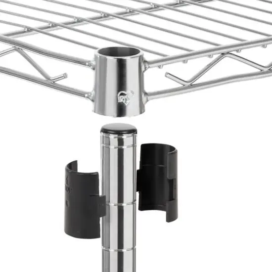 Iris&reg; 73.5" Silver 4-Tier Rolling Wire Rack Shelf {9}