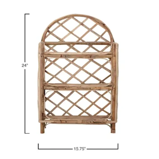 Hello Honey&reg; 24" 3 Tier Rattan Wall Shelf {3}