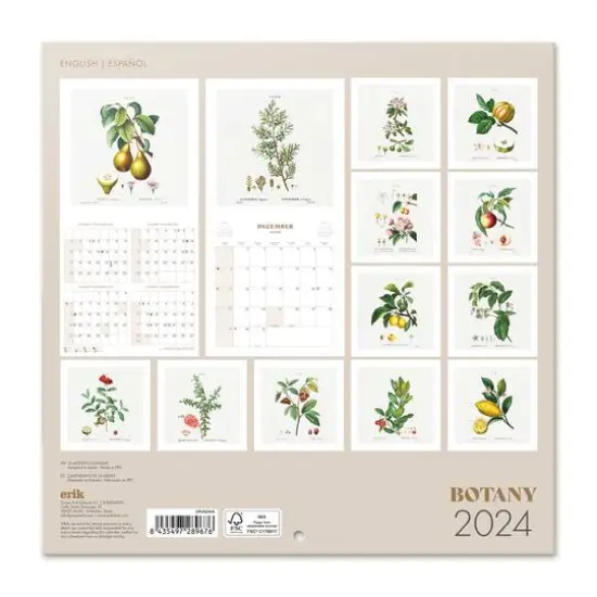 TF Publishing 2024 Botany Bilingual Wall Calendar {3}