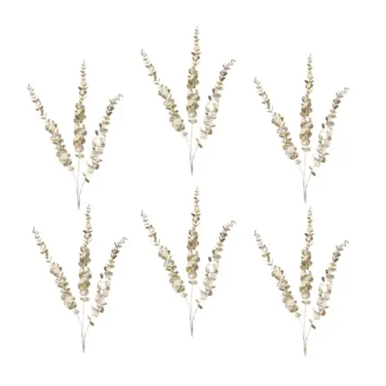 36" Champagne Glittered Eucalyptus Sprays, 6ct. {1}