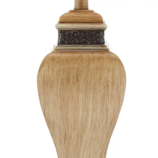 Set of 2 Brown Polystone Rustic Table Lamp, 29" {9}