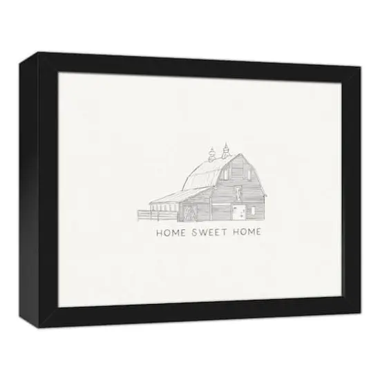 Farmhouse Sketches 11" x 14" Black Framed Canvas - Set of 2 {6}