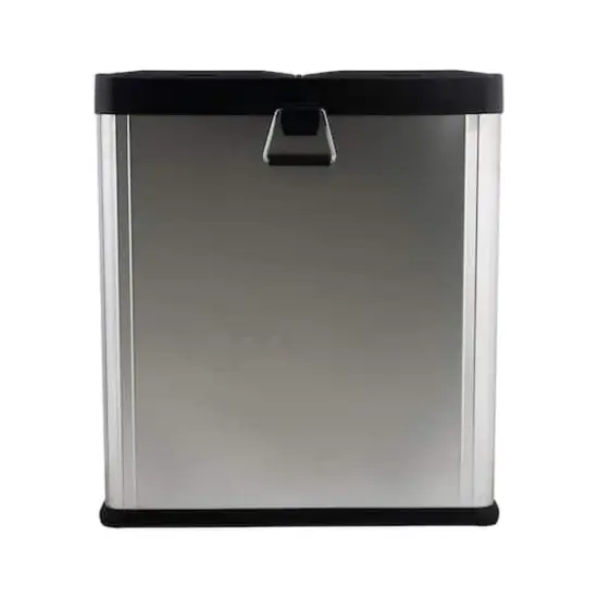 Organize It All Dual Compartment Stainless Recycle Bin {7}