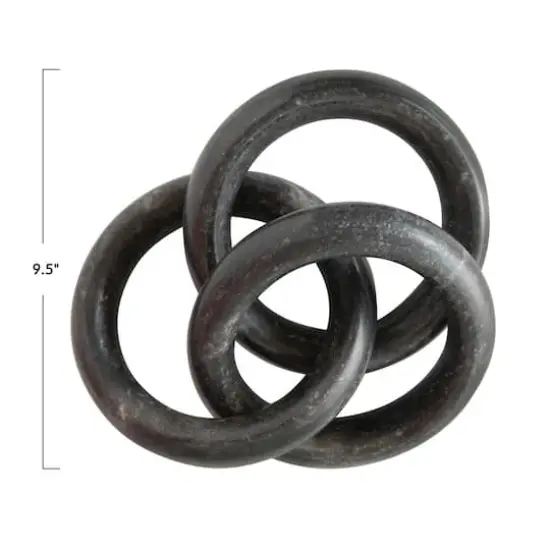 Hello Honey&reg; 9.5" Black Marble Circle Chain D&eacute;cor {4}