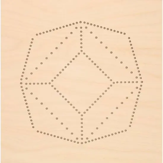 Leisure Arts&reg; Intermediate Cube Wood Stitched String Art Panel Kit {5}