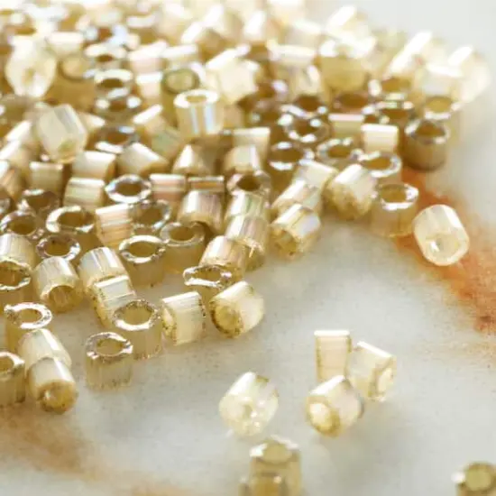 Miyuki Delica Glass Round Seed Beads, 11/0 Cactus AB Silk {3}