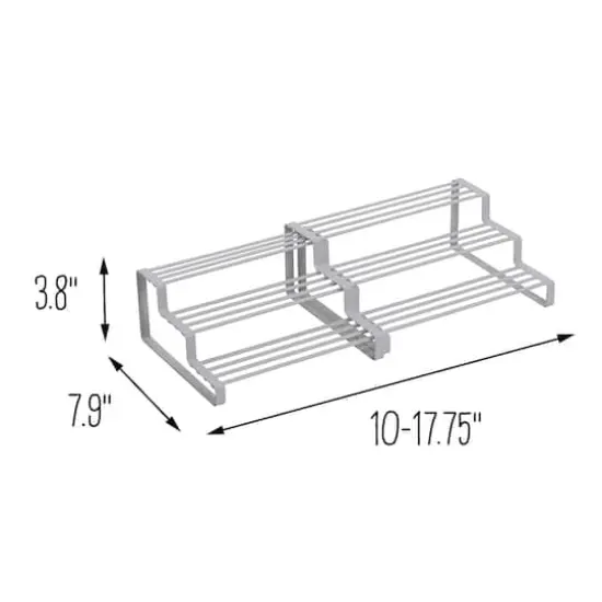 Honey Can Do White Expandable 3-Tier Spice Rack {7}