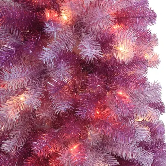 5ft. Pre-Lit Peppermint Pine Artificial Christmas Tree, Warm White LED Lights by Ashland&reg; {3}