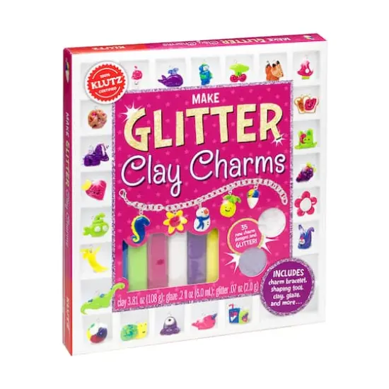Klutz&reg; Make Glitter Clay Charms Kit {1}