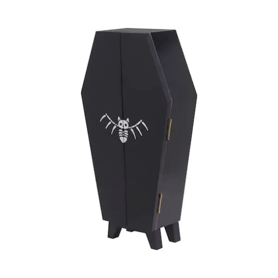 14" Black & Pink Leopard Print Coffin Tabletop D&eacute;cor by Ashland&reg; {9}